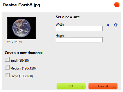 Zmiana rozmiaru obrazka w CKFinderze